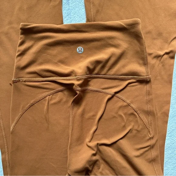 Lululemon Groove Pant Flare Super High-Rise Dark Terracotta Orange Size 0 - Picture 5 of 8